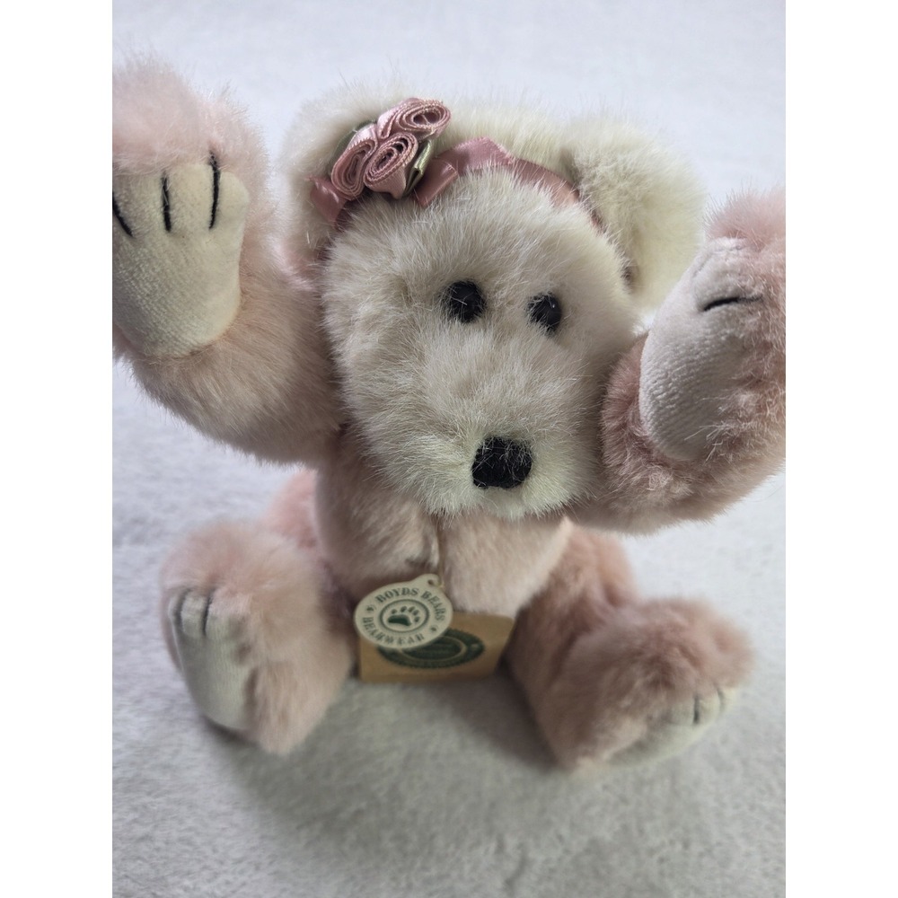 Retired Boyds Bears Guinevere Plush Jointed Pink Bear Archive Collection 1996 - Picture 7 of 14